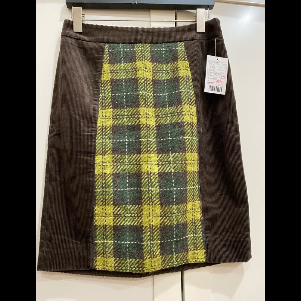 Anthropologie Mixed Media Velvet Tweet Skirt